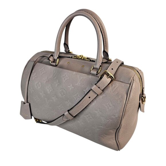 LOUIS VUITTON Speedy 30 NM Empreinte Leather Lilac Bag LV Monogram Shoulder - Picture 3 of 16